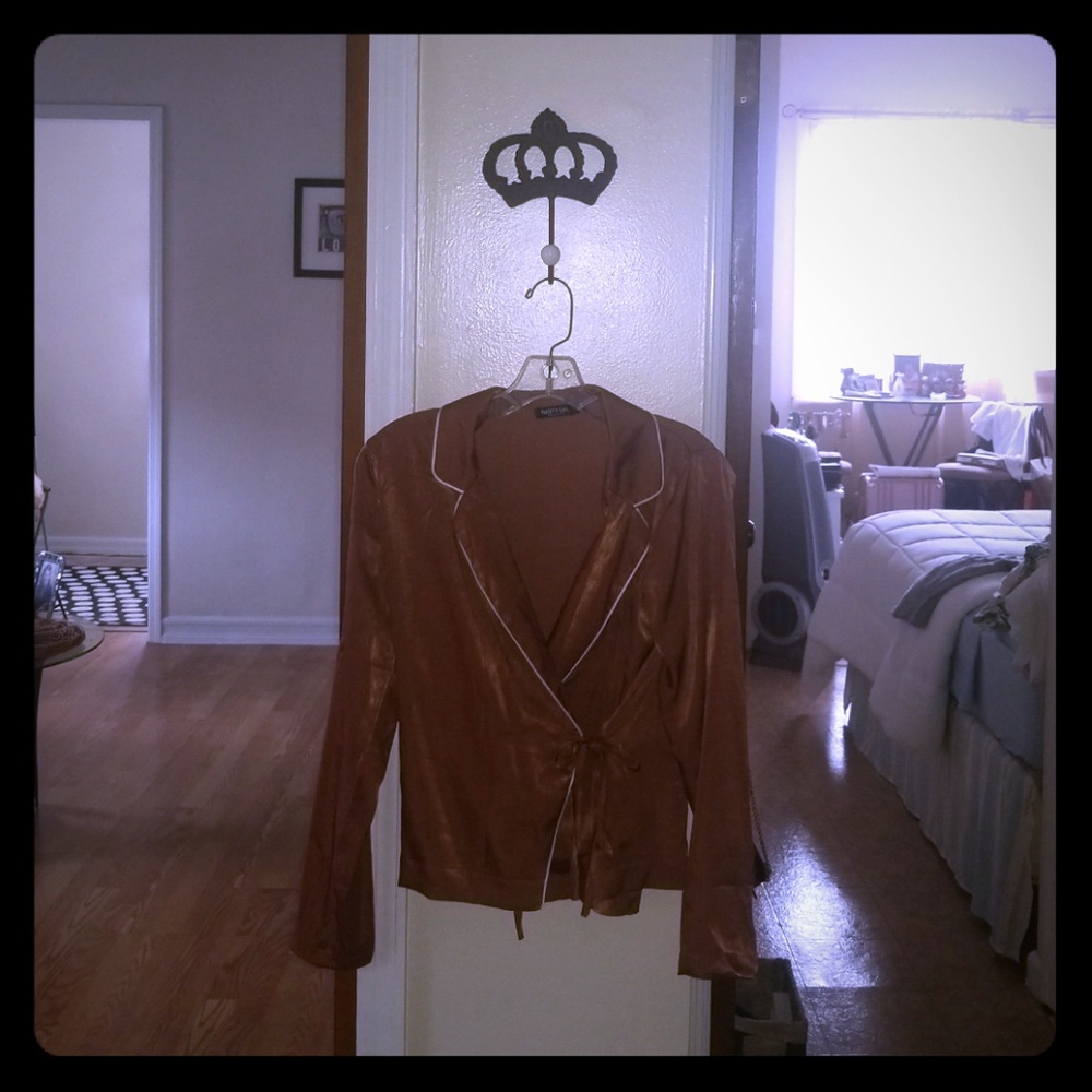Nasty Gal burnt orange pajama style top
